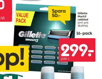 Rusta Mach3 rakblad erbjuda
