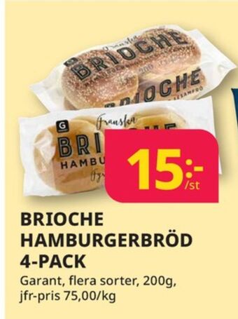 Tempo Brioche hamburgerbröd sesam erbjuda