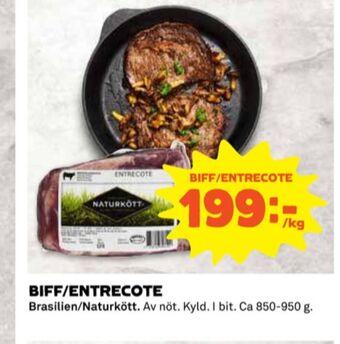 Coop Naturkött biff erbjuda