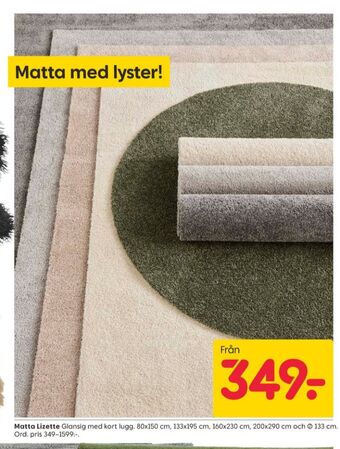 Rusta Elsa form mattor erbjuda