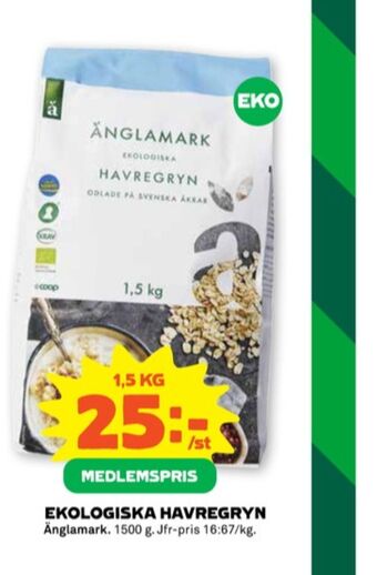 Stora Coop Änglamark havregryn erbjuda
