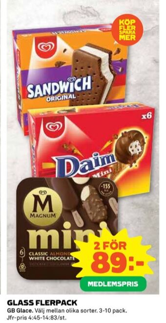 Coop Magnum almond remix glasspinnar erbjuda