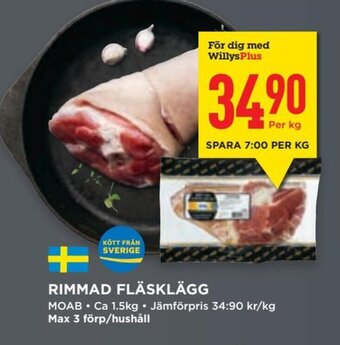 Willys RIMMAD FLÄSKLÄGG erbjuda