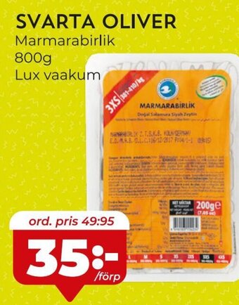 SVARTA OLIVER Marmarabirlik