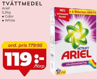 Matrix Butikerna TVÄTTMEDEL Ariel erbjuda