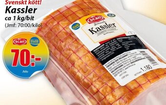 Extra Mjällby Stormarknad Kassler ca 1 kg/bit erbjuda