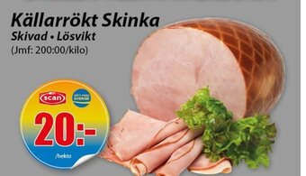 Extra Mjällby Stormarknad Källarrökt Skinka erbjuda