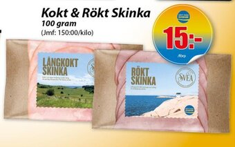 Extra Mjällby Stormarknad Kokt & Rökt Skinka erbjuda