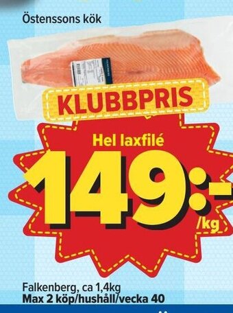 Östenssons Hel laxfilé erbjuda