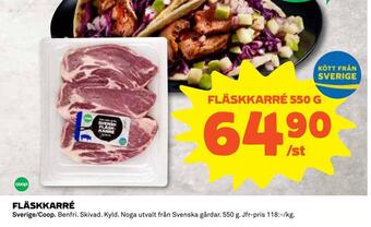 Coop Fläskkarré erbjuda