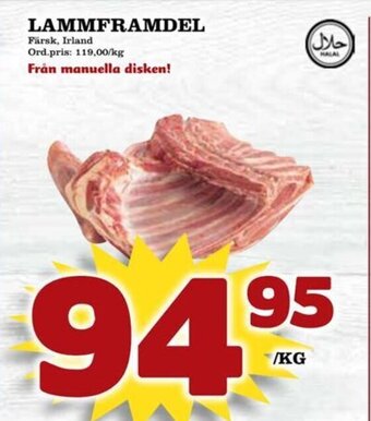 Supergrossen LAMMFRAMDEL erbjuda