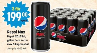 Eurocash Pepsi Max Pepsi, 20x33cl erbjuda