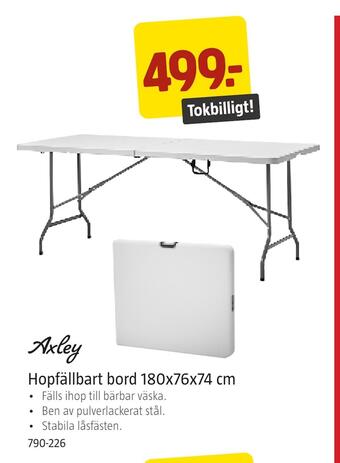 Jula Hopfällbart bord 180x76x74 cm erbjuda