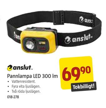 Jula Pannlampa led 300 lm erbjuda