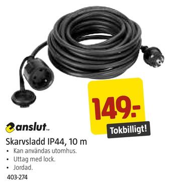 Jula Skarvsladd ip44, 10 m erbjuda