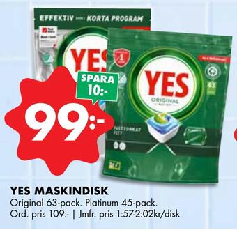 ÖoB Yes maskindisk erbjuda