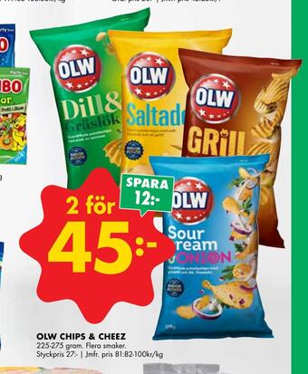 ÖoB Olw chips & cheez erbjuda