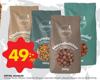 ÖoB Nötter, mandlar erbjuda