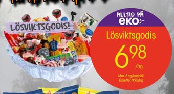 EKO Lösviktsgodis erbjuda
