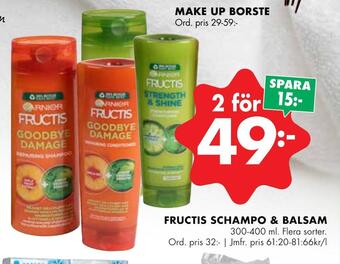 ÖoB Fructis schampo & balsam erbjuda