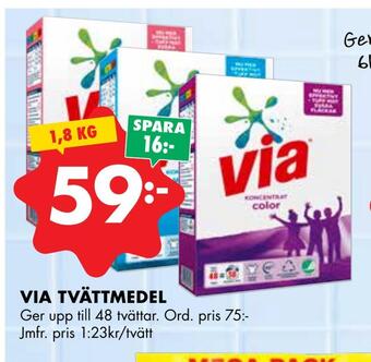 ÖoB Via tvättmedel erbjuda