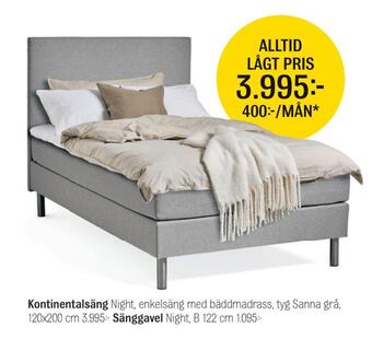 Mio Kontinentalsäng erbjuda