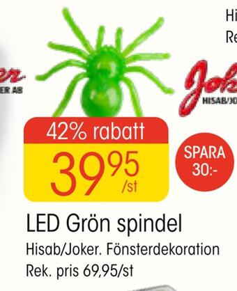 EKO Led grön spindel erbjuda