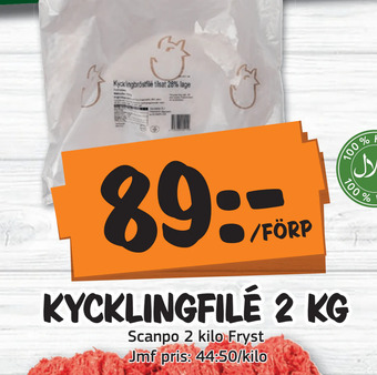 Bazaar Food market Kycklingfilé 2 kg erbjuda