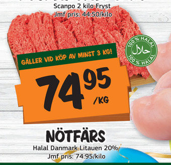 Bazaar Food market Nötfärs erbjuda