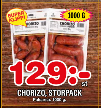 Nya Pulsen Chorizo, storpack erbjuda