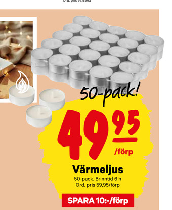 City Gross Värmeljus erbjuda