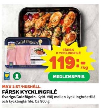 Coop FÄRSK KYCKLINGFILÉ erbjuda