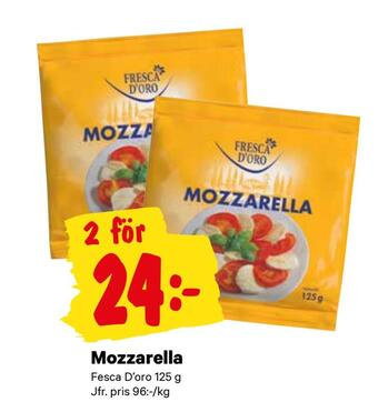minmatbutik Mozzarella erbjuda