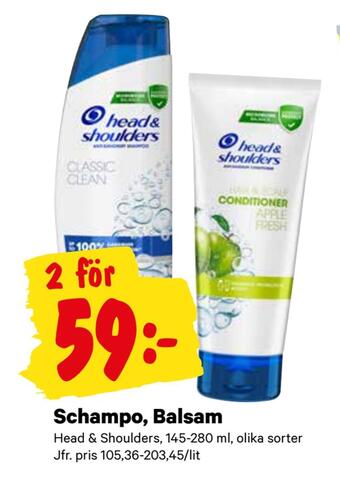 minmatbutik Schampo, balsam erbjuda