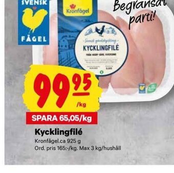 minmatbutik Kycklingfilé erbjuda