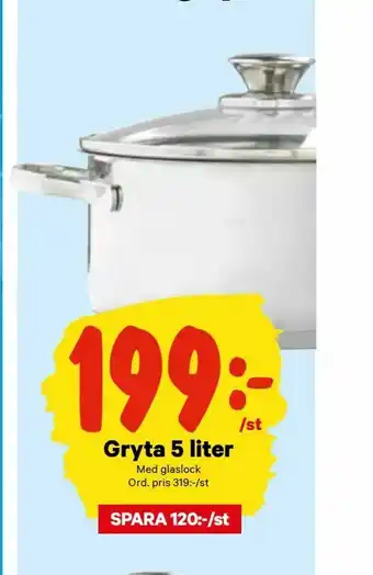City Gross Gryta 5 liter erbjuda
