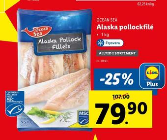 Lidl Alaska pollockfilé erbjuda
