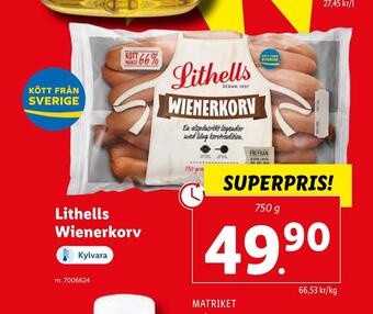 Lidl Lithells wienerkorv erbjuda