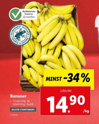 Lidl Bananer erbjuda
