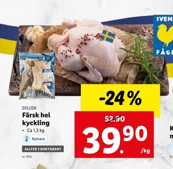 Lidl Färsk hel kyckling erbjuda