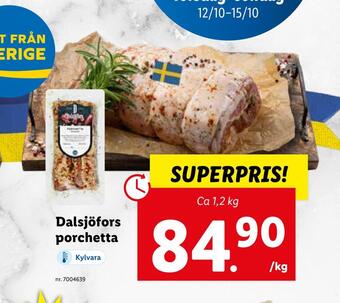 Lidl Dalsjöfors porchetta erbjuda