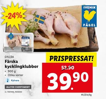 Lidl Färska kycklingklubbor erbjuda