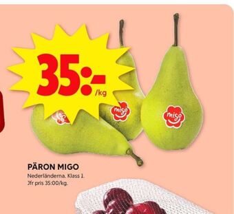 ICA Kvantum Migo päron erbjuda