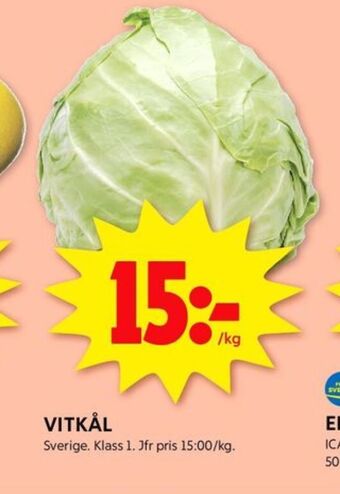 ICA Kvantum Ica i love eco vitkål erbjuda
