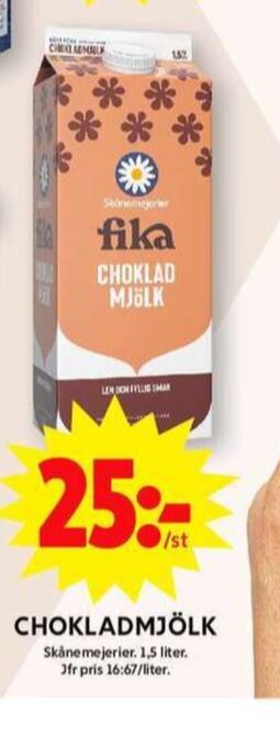 ICA Maxi Skånemejerier chokladmjölk erbjuda