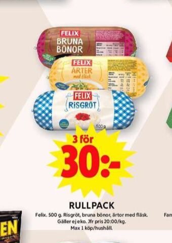 ICA Maxi Felix rullpack erbjuda