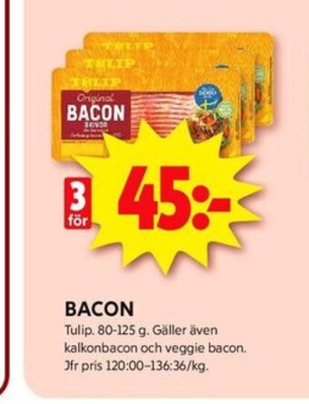 ICA Kvantum Tulip baconskivor erbjuda