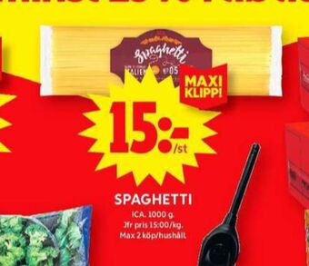 ICA Maxi Ica spaghetti erbjuda