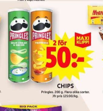 ICA Maxi Pringles chips erbjuda