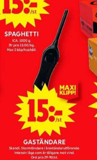 ICA Maxi Fanta tändare erbjuda